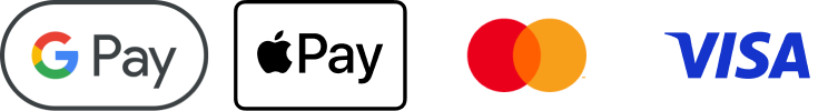 Google Pay, Apple Pay, Mastercard, Visa