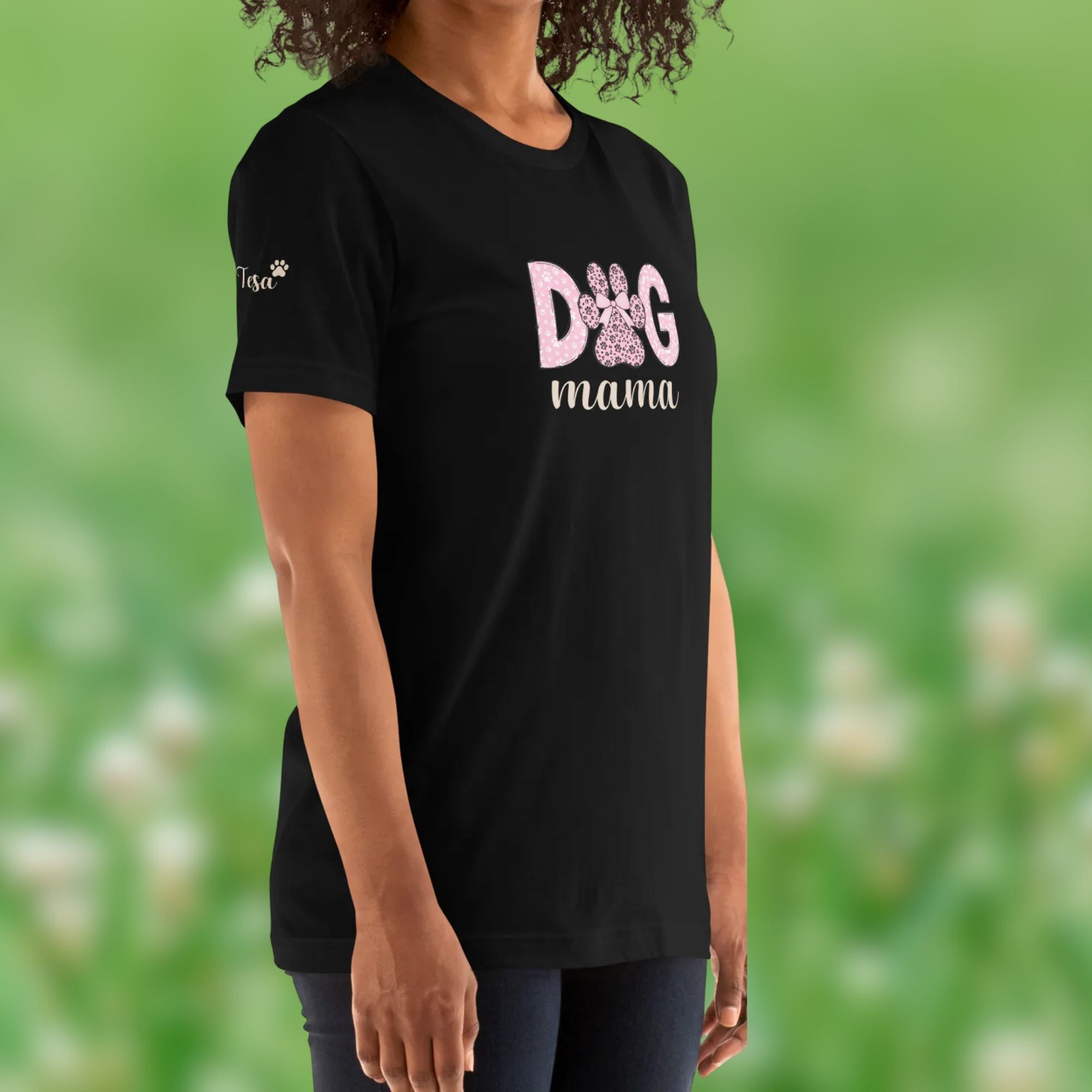 Dog mama t-särk koeraomanikule kingiidee personaalne koera nime peale trükkimine