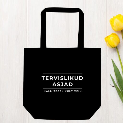 Kingiidee sõbrannale öko puuvillane õlakott tervislikud asjad tegelikult vein või enda valitud personaalne sõna 3