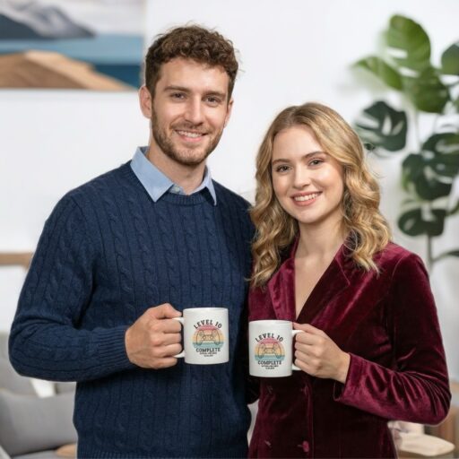 Personaalne kruus nimede ja pulma kuupäevaga pulma-aastapäevaks