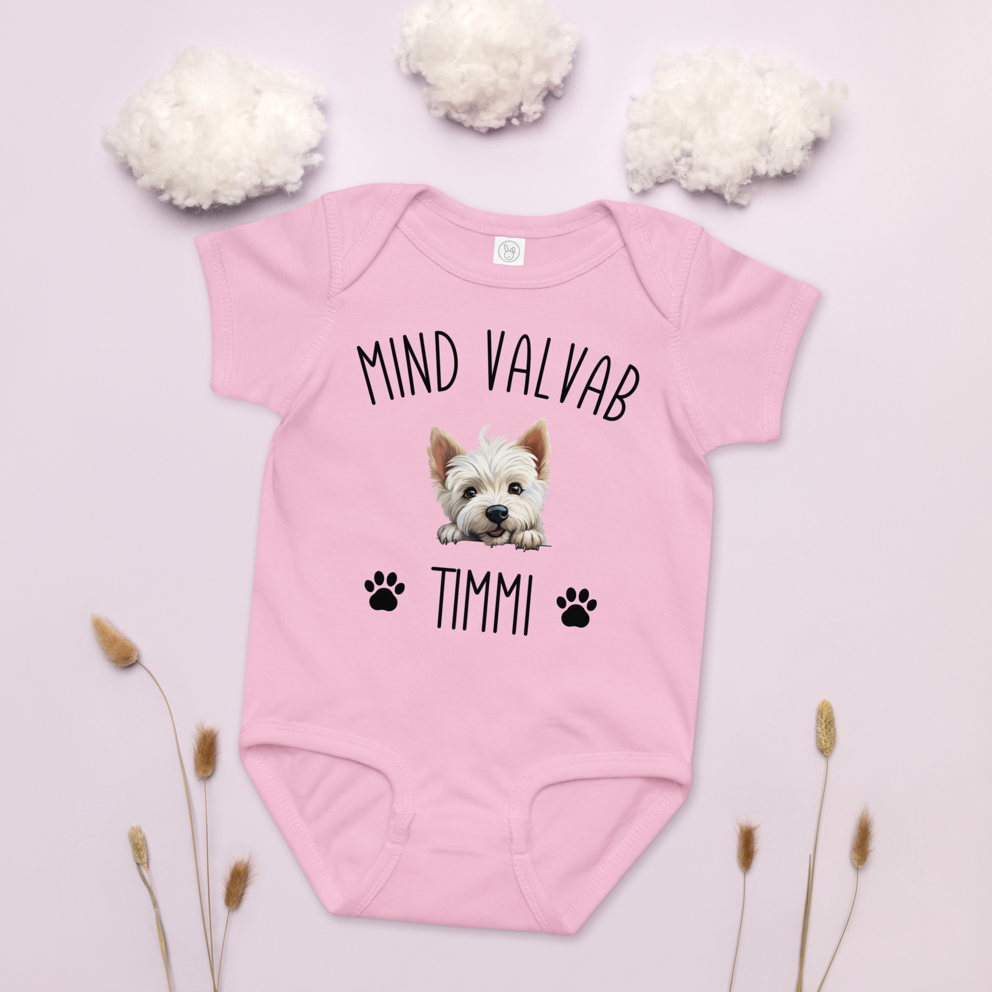 Minu koer valvab - personaliseeritav beebibodi (nimi + koerapilt) kingiidee katsikuks