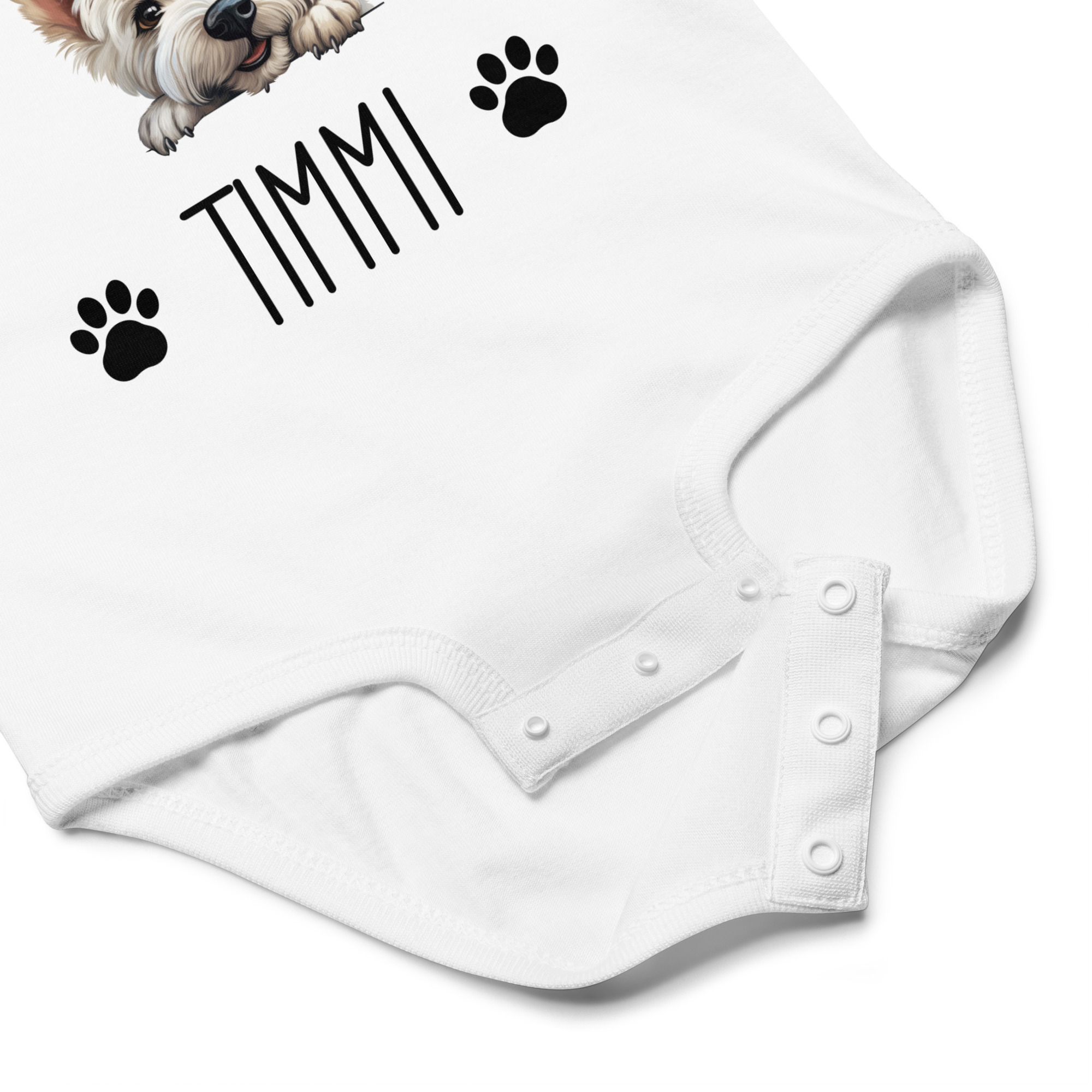 Minu koer valvab - personaliseeritav beebibodi (nimi + koerapilt) kingiidee katsikuks