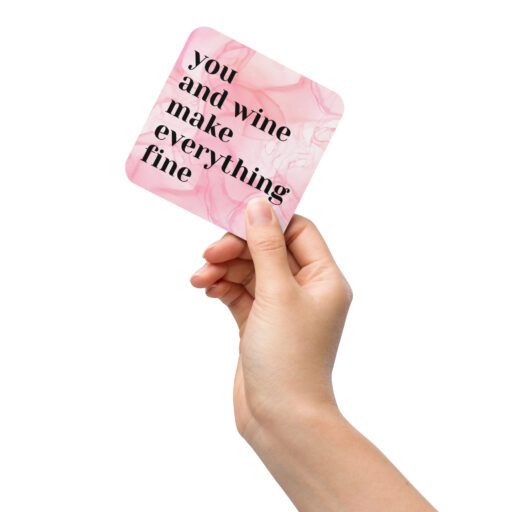 Klaasialus "You and wine make everything fine" - kingiidee sõbrapäevaks
