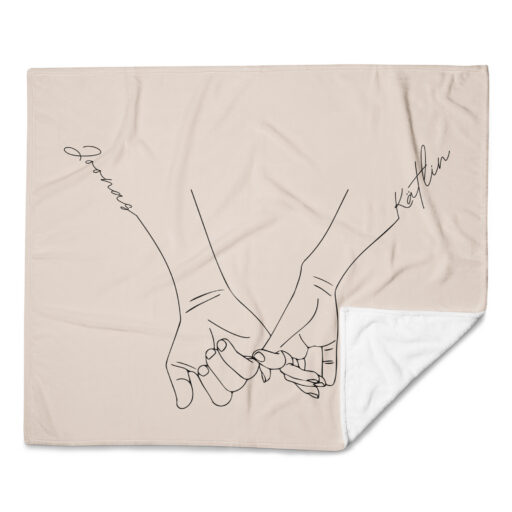 Kingitus valentinipäevaks - personaliseeritav pehme pleed teie nimedega. Hea kingitus mehele või naisele.