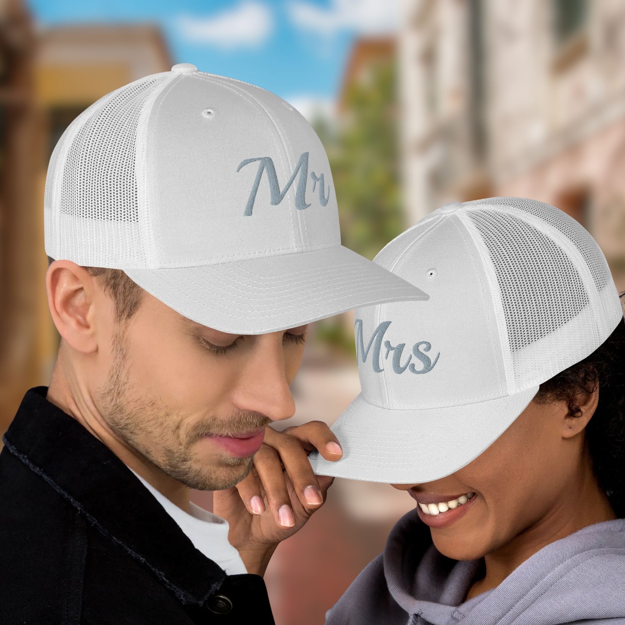 Mr ja Mrs nokamüts paaridele, pulmakink või aksessuaar mesinädalateks või kihlumiseks