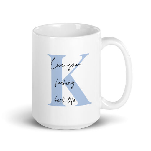 Personaliseeritav kruus nimetähega sõbrale või sõbrannale kirjaga Live your fucking best life